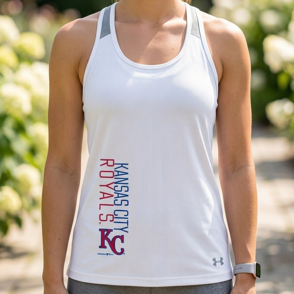 Under Armour Kansas City Royals MLB HeatGear Racerback Tank‎ Top White XL